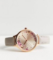 New Look Rose Gold Floral Watch